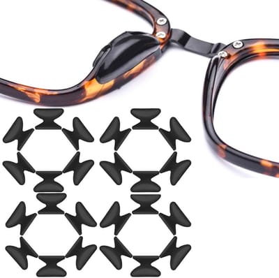 20 stuks-Neuspads voor brillen - antislip neuspads - siliconen - neusstrips voor brillen - brillenaccessoires - geschikt voor brillen voor bijziendheid - zonnebrillen - leesbrillen - zwart - 17,5*19,8*1,8 mm