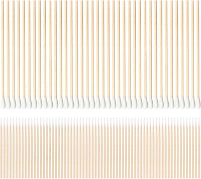 400 Stuks Houten Wattenstaafjes met Puntige Bamboo Kop voor Schoonmaak, Tattoo en Schoonheidsbehandelingen
