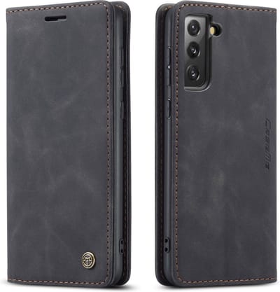 CaseMe Hoesje - Geschikt voor Samsung Galaxy S21 FE Hoesje - CaseMe 013 Book Case - Zwart