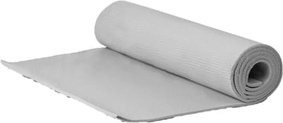 Yogamat/fitness sport matje - grijs - 180 x 51 x 1 cm - Sportmat - Thuis sporten - rubber