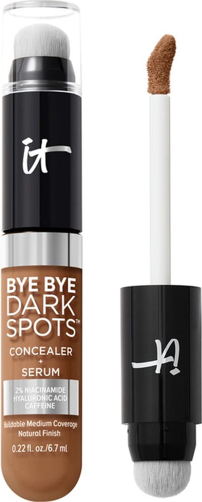 IT Cosmetics Bye Bye Dark Spots Concealer - Dekkende concealer - Super Bright Serum met 2% niacinamide, hyaluronzuur en cafeïne - Tegen Pigmentvlekken - Rich Cool 50