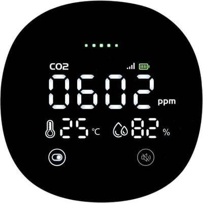 Kooldioxidemelder Met app-besturing werkt op USB Detectie van Kooldioxide