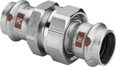 Viega Temponox-koppeling, d 42mm messing vernikkeld, roestvast staal Model 1760, 810597