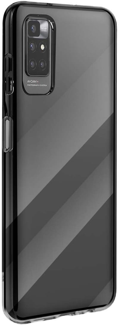 Bigben Connected, Hoesje geschikt voor Xiaomi Redmi 10 - Flexibel TPU met Anti-Vergeling, Transparant zwart