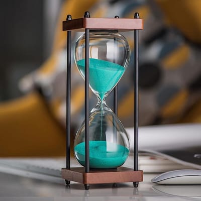 Zandloper Timer - Zandklok - Tijd Management - Nauwkeurige Tijdmeting - 15 Minuten - Groen Zand
