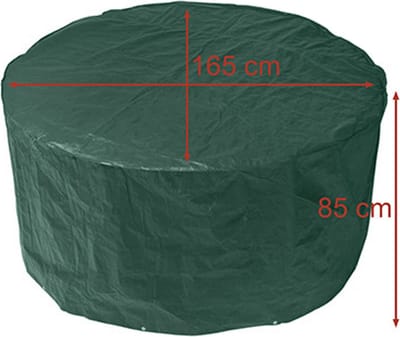 CM Tuintafel beschermhoes - groen - polyester - waterafstotend - 165 x 85 cm - tuinmeubel hoezen