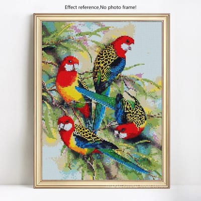 Diamant peinture oiseaux diamant broderie affichage complet oiseau diamant mosaïque strass photos 20X30 black