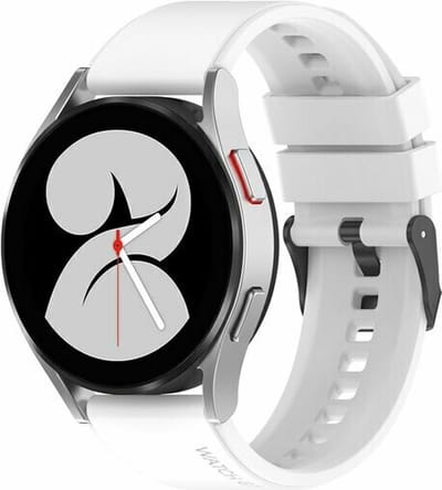 By Qubix - Geschikt voor Garmin bandje - Geschikt voor Garmin Vivomove 3 / HR / Luxe / Sport / Style / Trend - Siliconen gesp bandje - Wit - Smartwatch bandje 20mm