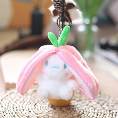 Grappige Vreugde Kawaii Fruit Konijn Knuffel Schattige Wortel Aardbei Draai Grappige Vreugde Konijn Knuffel Kinderen Verjaardag Kerstcadeau black