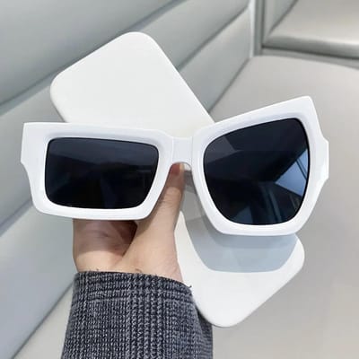 Stijlvolle Onregelmatige Vierkante Zonnebril Grappige Feest Asymmetrische Zonnebril Heren Designer Zonnebril Lentes De Sol Mujer Premium