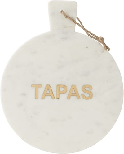 J-Line snijplank Rond Tapas Marmer - steen - wit