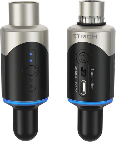 Draadloos Microfoonsysteem - UHF Zender Ontvanger - Live Geluid - 4 Kanaals Systeem - 61 Meter Bereik - Zwart