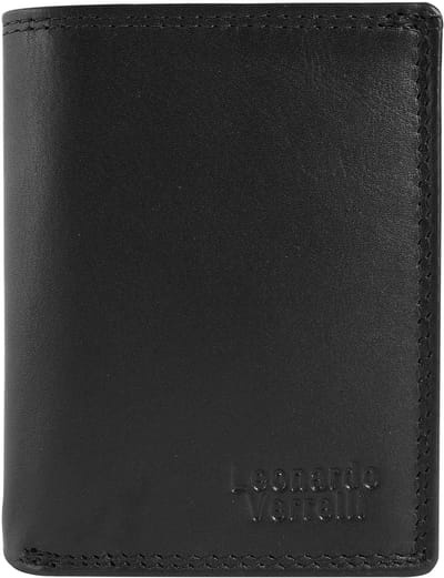 Leonardo Verrelli Leonardo Verrelli uniseks portemonnee Leonardo Verrelli kaarthouder met hardcase, leer, staand formaat,