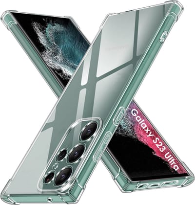 Hoesje voor Samsung Galaxy S23 ULTRA backcover Shockproof siliconen Transparant