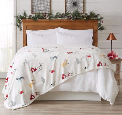 Luxueuze Zachte Fluwelen Pluche Deken | Ideaal voor de Feestdagen, Gezellige Plaid voor Bank en Bed