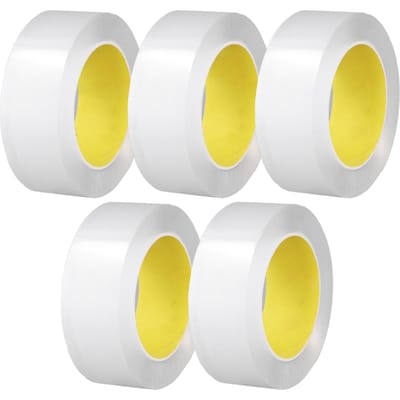 5 Rollen Dubbelzijdige Tape Transparante Dubbelzijdige Plakband voor Muur Tapijt Foto Poster Decor 5M white