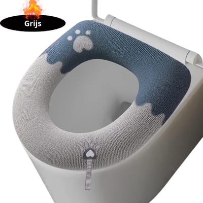 Nivard Wasbare Toiletbril Cover - Wc Bril Hoes - Toiletbril - Wc Deksel - Toiletafdekking - Verwarmde Wc Bril - Grijs