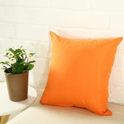 Housse de coussin en coton et lin coloré 40 x 40 cm, décoration d'intérieur, style artistique 40x40cm orange