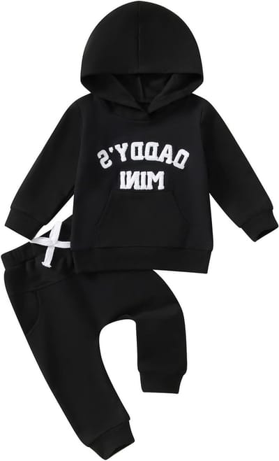 Lange mouwen baby kleding set voor jongens, hoodie en broek, comfortabel en stijlvol voor 0-3 jaar