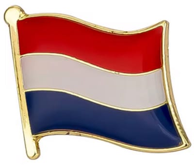 Nederlandse Vlag Pin – Emaille Holland Vlag Speldje – Metalen Badge voor Jas, Tas of Pet – 21 x 19 mm