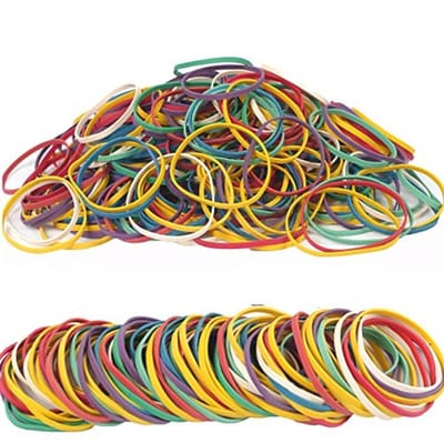 Elastische Rubber Banden - 250 Stuks Maat #33 in Diverse Kleuren voor Kantoor en School