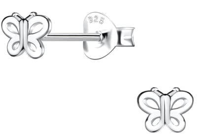 Joy|S - Zilveren petit vlinder oorbellen - 5 x 4 mm - sterling zilver 925
