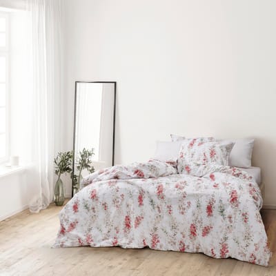 L&G - %100 Katoen Dekbedovertrekset - Eenpersoons - 1 x 140x200 cm dekbedovertrek + 1 x kussensloop 60x70 cm - Beddengoedset - Bedovertrek - Pelen Red