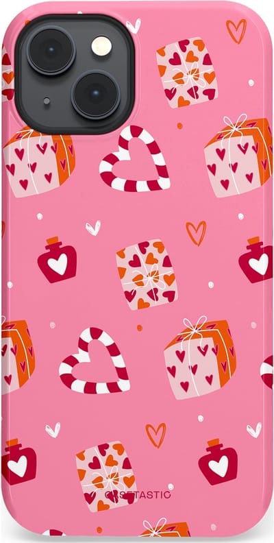 Casetastic Hoesje Geschikt voor Apple iPhone 14 Plus Magsafe - Stijlvolle Beschermende Duo-layer Case - Zoete Liefde Roze