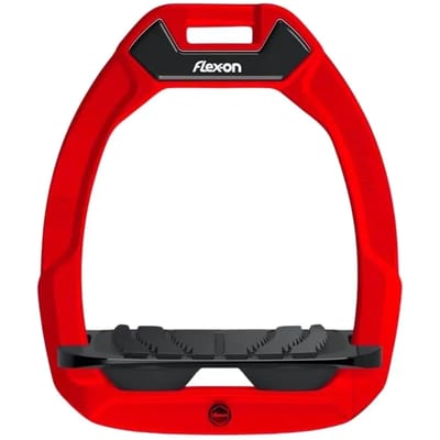 Veiligheids stijgbeugels Paardrijden Hellend Grip Rood/Zwart/Zwart kind Flex-On Safe-On
