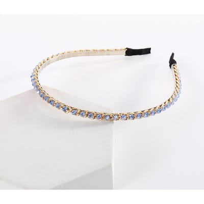 Mode Vrouwen Haar Hoepel Dames Kristal Strass Parel Haarband Hoofdband Hoofdsieraad Haarband Accessoires white