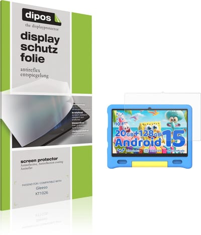 dipos – 2x Matte Beschermfolie geschikt voor Gleeso KT1026 | Krasbestendige & antireflecterende Screenprotector Ultra-Thin
