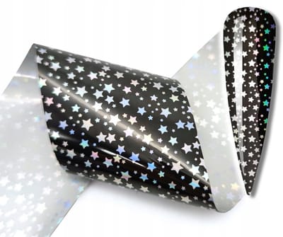 Frezarkowo - Transferfolie voor Nagels - 100cm x 4cm - Sterpatroon - Holografisch