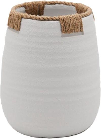 EGD Bloempot Terracotta Wit D 19 cm H 24 cm