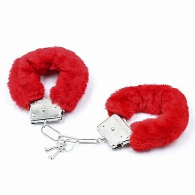 Erotische Fluffy Handboeien met Sleutel – Perfect voor een Speelse & Spannende Nacht | Zacht, Comfortabel & Verstelbaar - Rode kleur