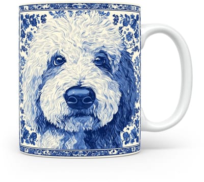 Mok Komondor Beker voor koffie of tas voor thee, cadeau voor dierenliefhebbers, moeder, vader, collega, vriend, vriendin, kantoor, opa, oma, hond, kerst, sinterklaas, verjaardag