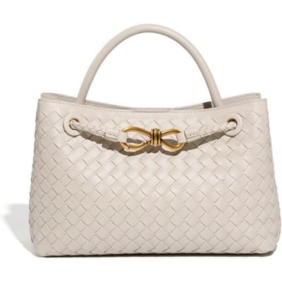 Handgeweven Tas, Retro Casual Schoudertas, Handtas met grote capaciteit white