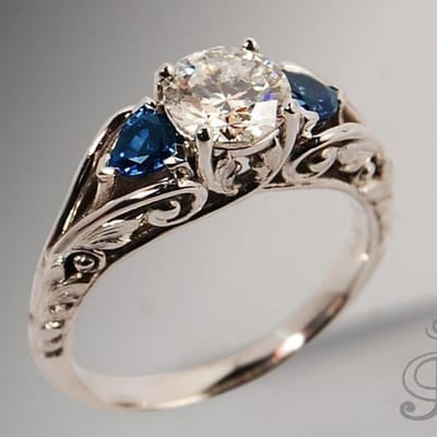 Luxe grote witte Vierkante Zirconia Verlovingsringen Voor Vrouwen Vintage Blauwe Zirconia Geboortesteen Ring 7 black