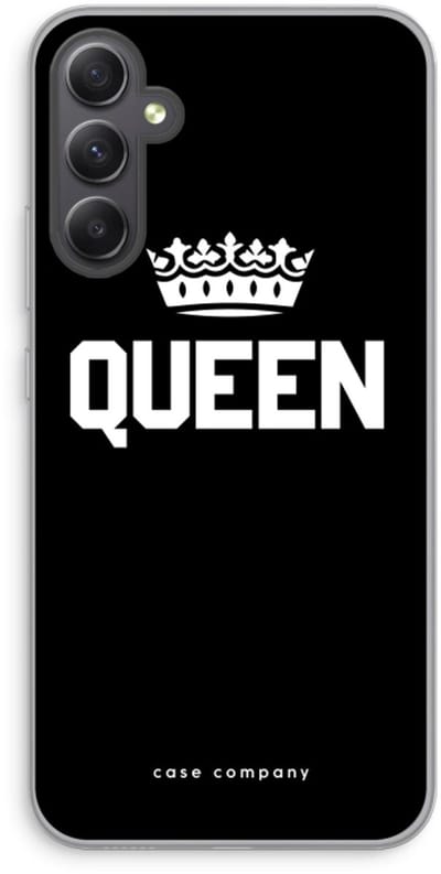Case Company® - Hoesje geschikt voor Samsung Galaxy A34 hoesje - Queen zwart - Soft Cover Telefoonhoesje - Bescherming aan alle Kanten en Schermrand