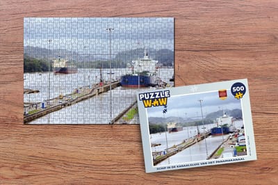 Puzzel Schip in de kanaalsluis van het Panamakanaal - Legpuzzel - Puzzel 500 stukjes