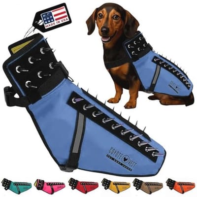 Reflecterend hondenharnas met spikes voor bescherming tegen roofdieren - Ideaal voor kleine honden