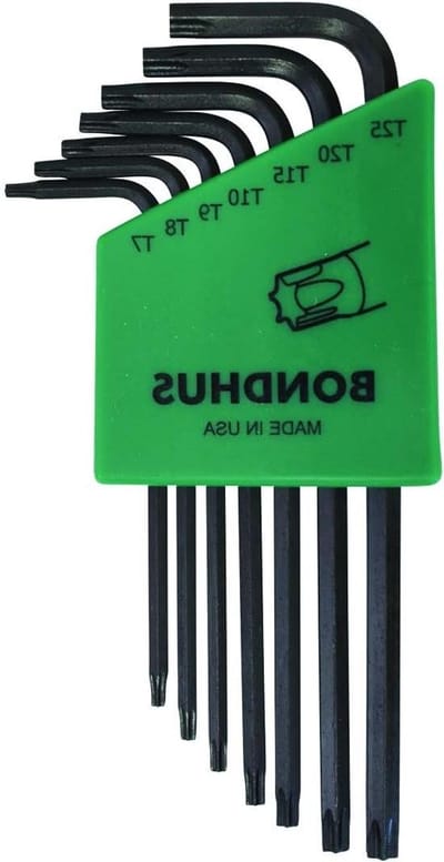 Torx L Sleutels - Inbussleutel Set - Klusjes Binnen - Verzonken Schroeven - 7 Delig - Zilverkleurig