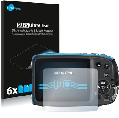 Savvies - Screenprotector voor Fujifilm FinePix XP140 - Folie Beschermfolie transparant 6 Stuks