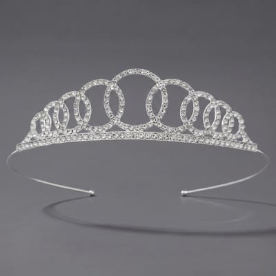Kroon voor dames-Prinsessenkroon-Diadeem-Kroon-Strass-Elegant en Duurzaam - Geschikt voor Verschillende Gelegenheden-Haarsieraad-Stijl 9