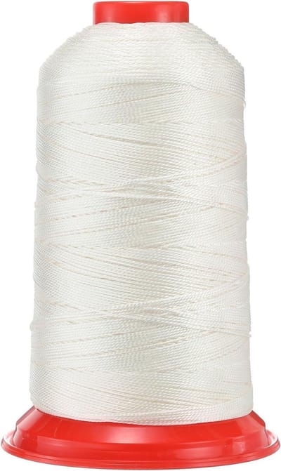 Nylon Garen - Naaidraad - Zwaar Naaiwerk - Gebonden Vezels - 640 Meter - Wit