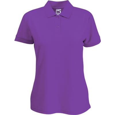 Fruit Of The Loom Vrouwen Dames-Fit 65/35 Poloshirt Korte Mouwen (Paars)