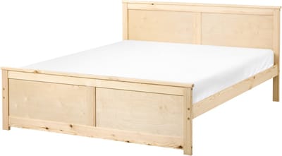 DAUPHIN - Tweepersoonsbed - Naturel - 140 x 200 cm - Hout
