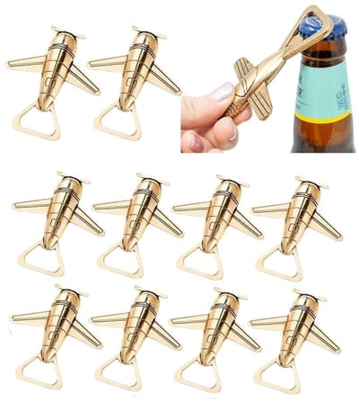 Dailygoody - Vliegtuig bieropener - Cadeau voor bierliefhebbers - Metalen schroevendraaier - Perfect voor thuisgebruik - Uniek Europees huwelijkscadea...
