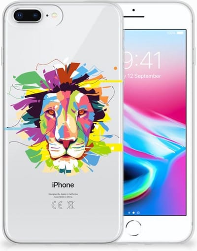 Apple iPhone 7 Plus | 8 Plus Telefoonhoesje met Naam Lion Color