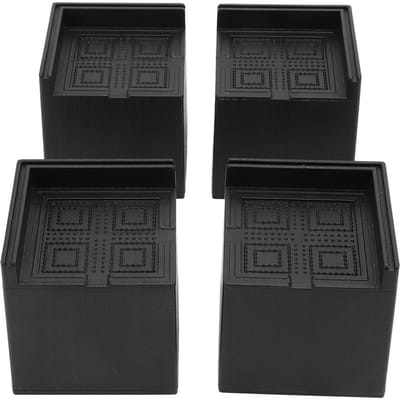 4 stuks Meubelverhogers Plastic EVA Vierkant 3 inch Ondersteuning tot 2200LBS voor Wasmachine Bed Bank