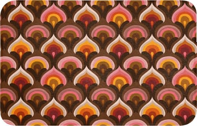 WC mat 80x50 cm - Antislip - Patroon - Retro - Kleurrijk - Toiletmat - Vloermat - Douchemat - Toilet tapijt - Toiletmatten